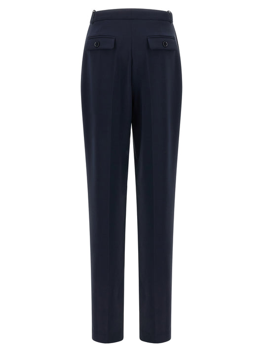 Blue Polyester Dress Pants