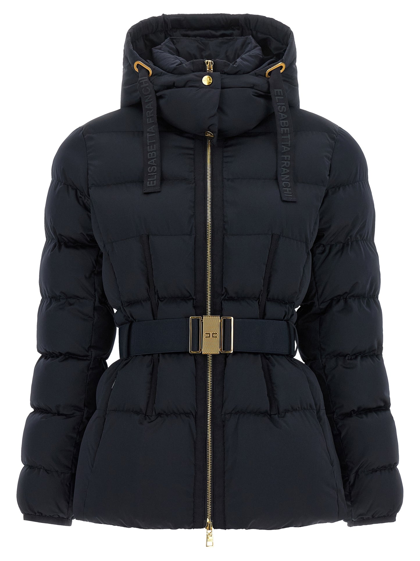 Black Polyester Full-Length Jacket