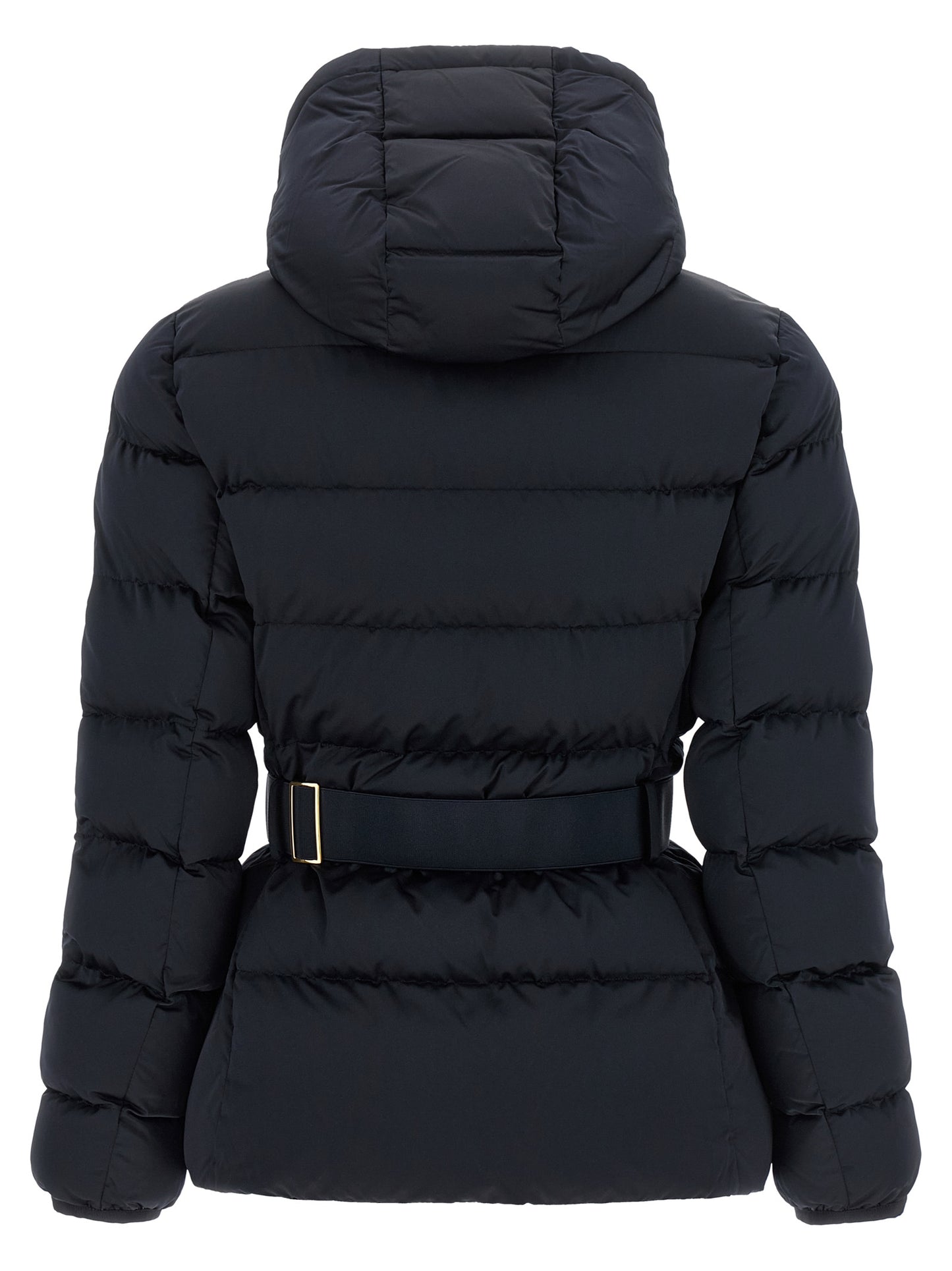 Black Polyester Full-Length Jacket