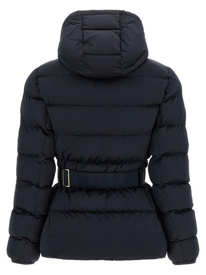 Black Polyester Full-Length Jacket