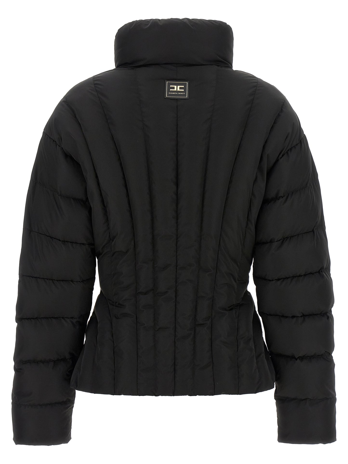 Black Polyester Full-Length Jacket