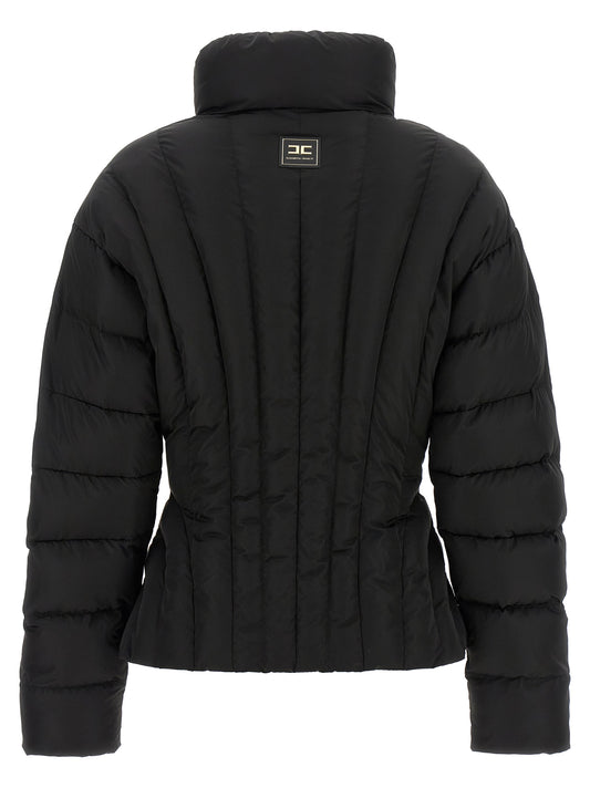 Black Polyester Full-Length Jacket