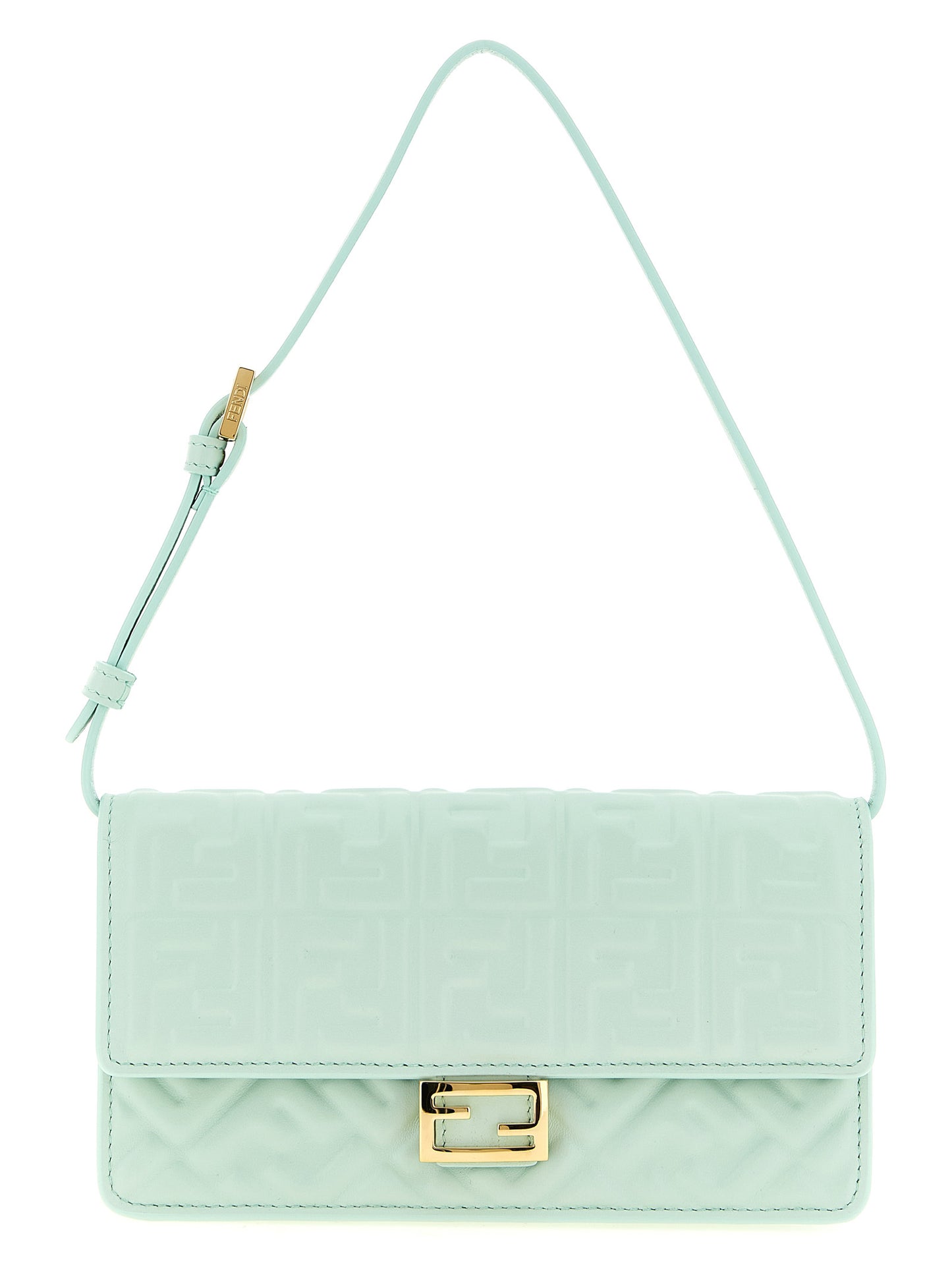 Bicolor Lamb Leather Shoulder Bag