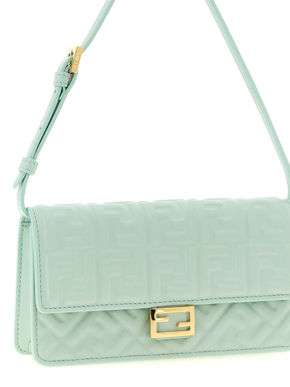 Bicolor Lamb Leather Shoulder Bag