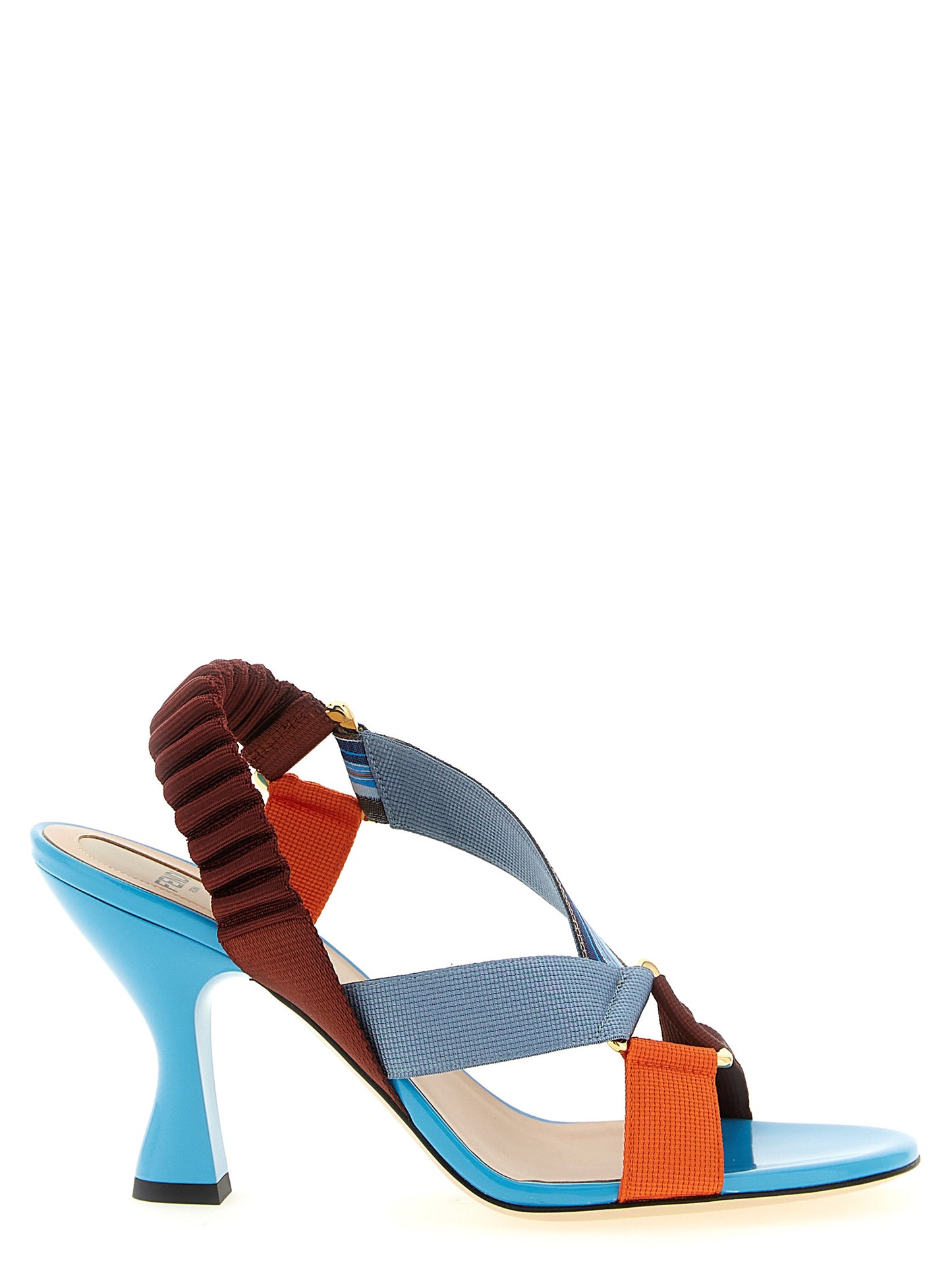 Multicolor Viscose Strap-On Sandals