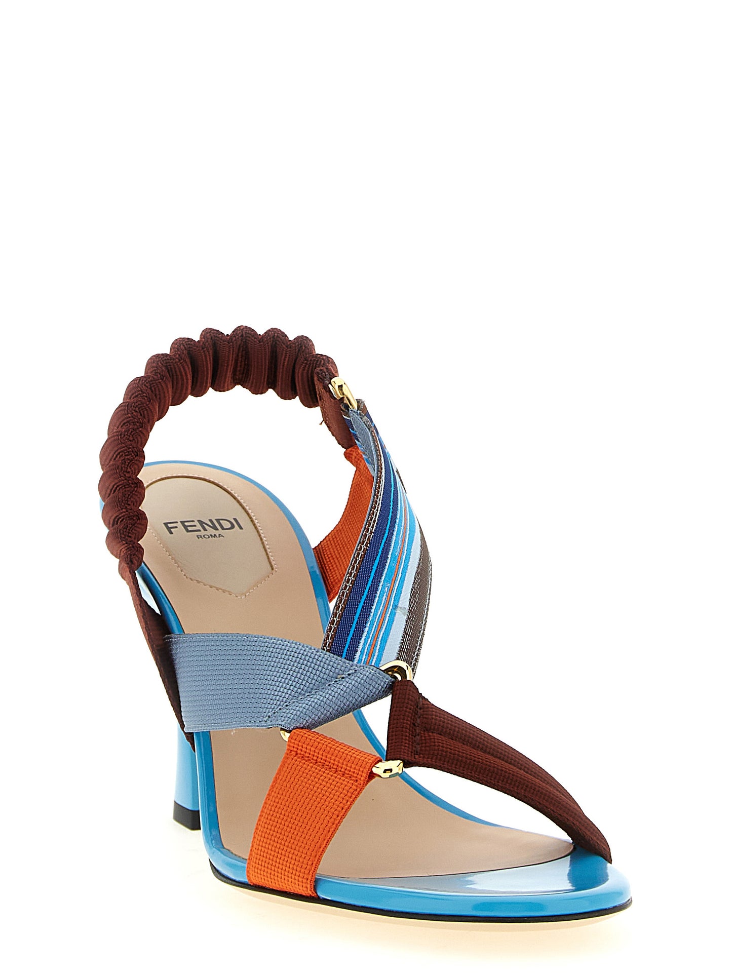 Multicolor Viscose Strap-On Sandals