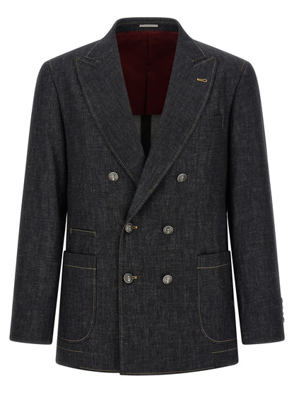 Blue Cotton Blazer