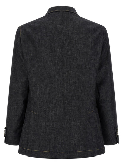 Blue Cotton Blazer