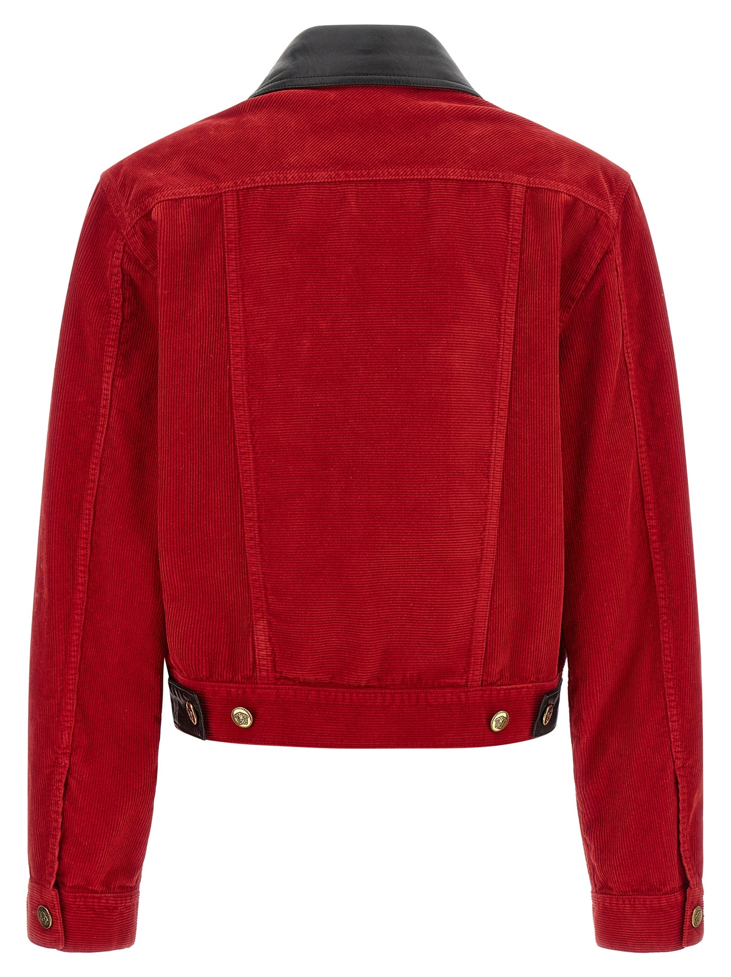 Red Cotton Full-Length Jacket