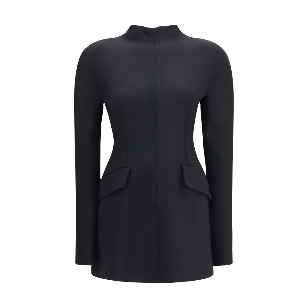 Black Polyamide Casual Dress