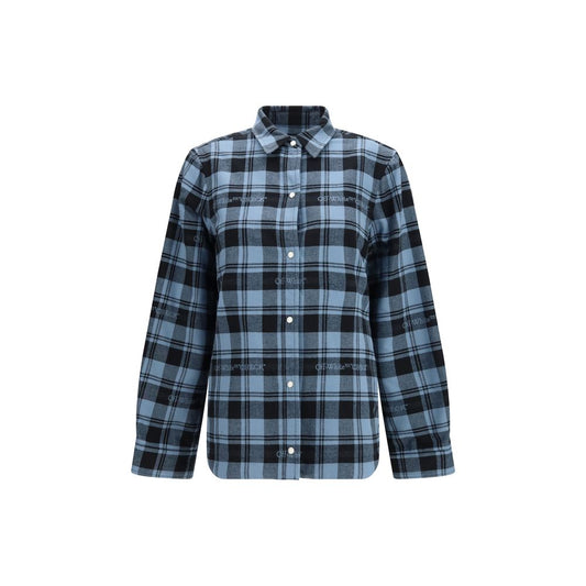 Blue Cotton Pattern Shirt