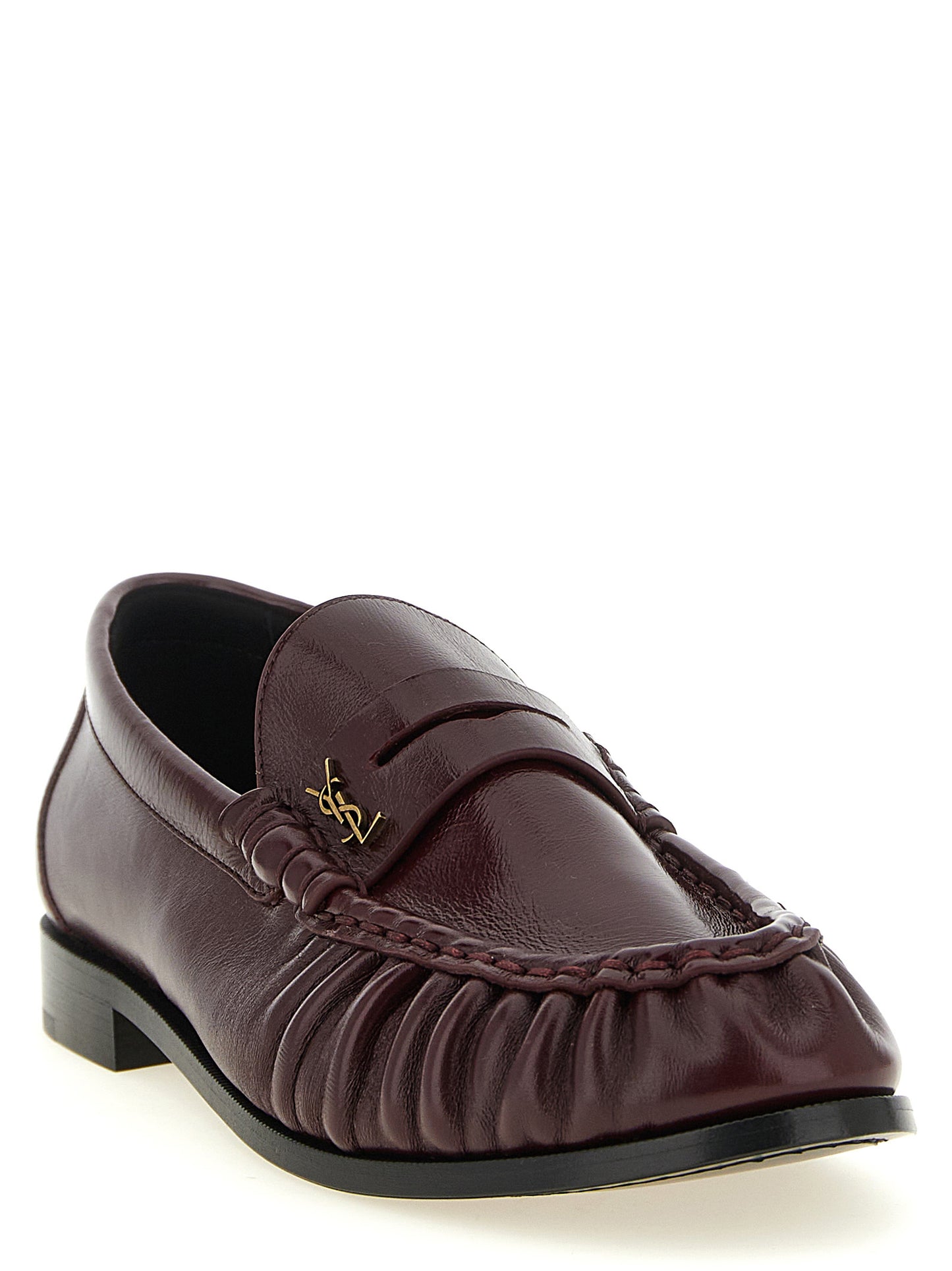 Bordeaux Calfskin Slip-On Loafers
