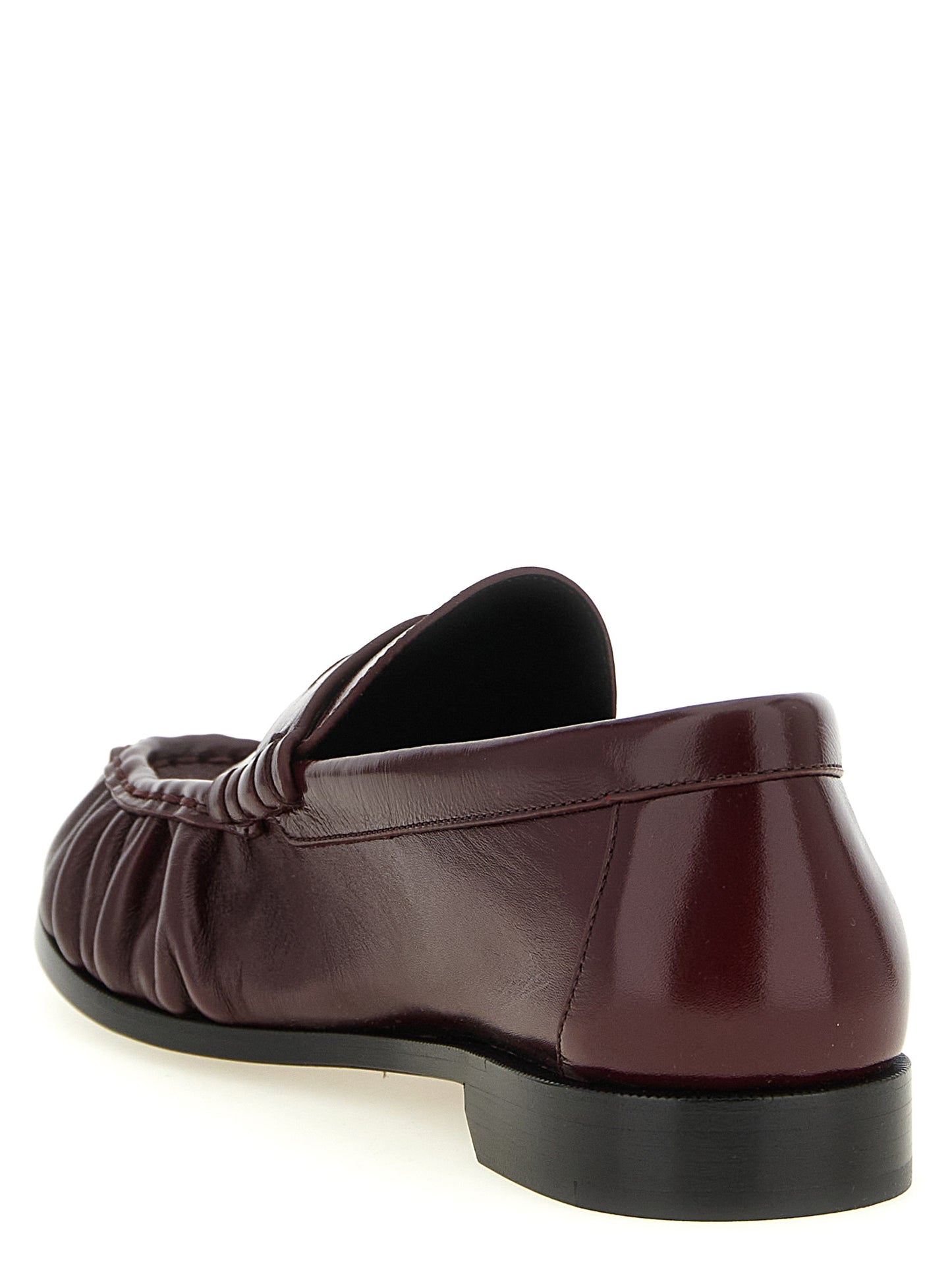 Bordeaux Calfskin Slip-On Loafers