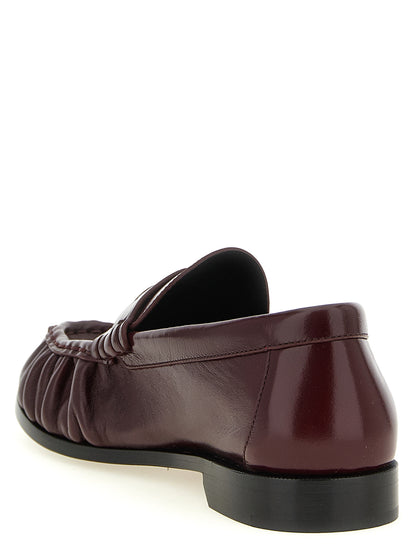 Bordeaux Calfskin Slip-On Loafers