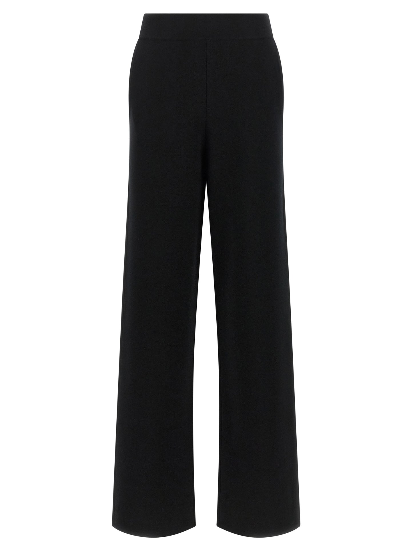 Black Wool Casual Pants