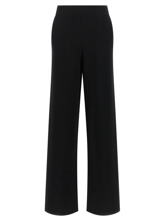 Black Wool Casual Pants
