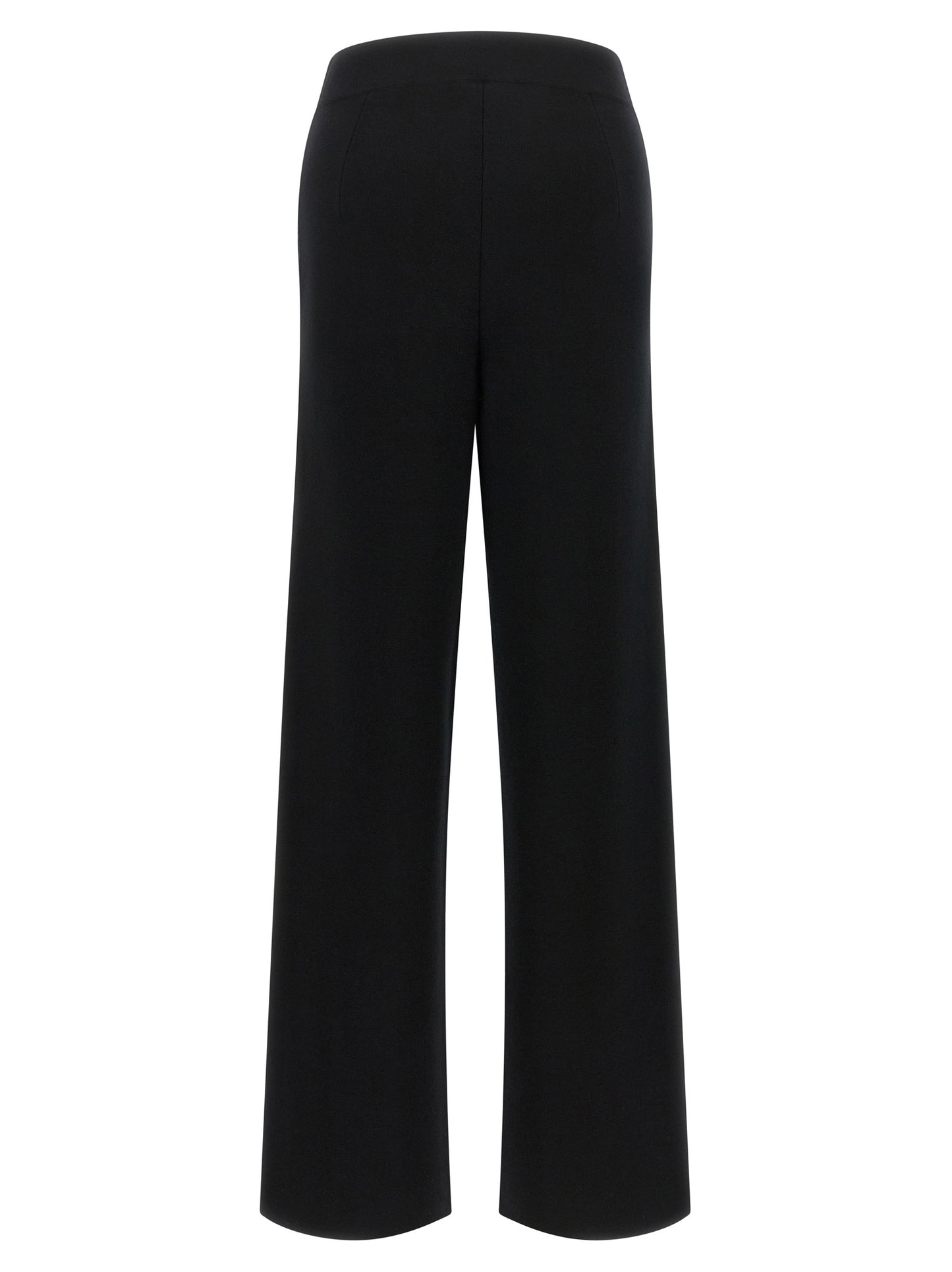 Black Wool Casual Pants