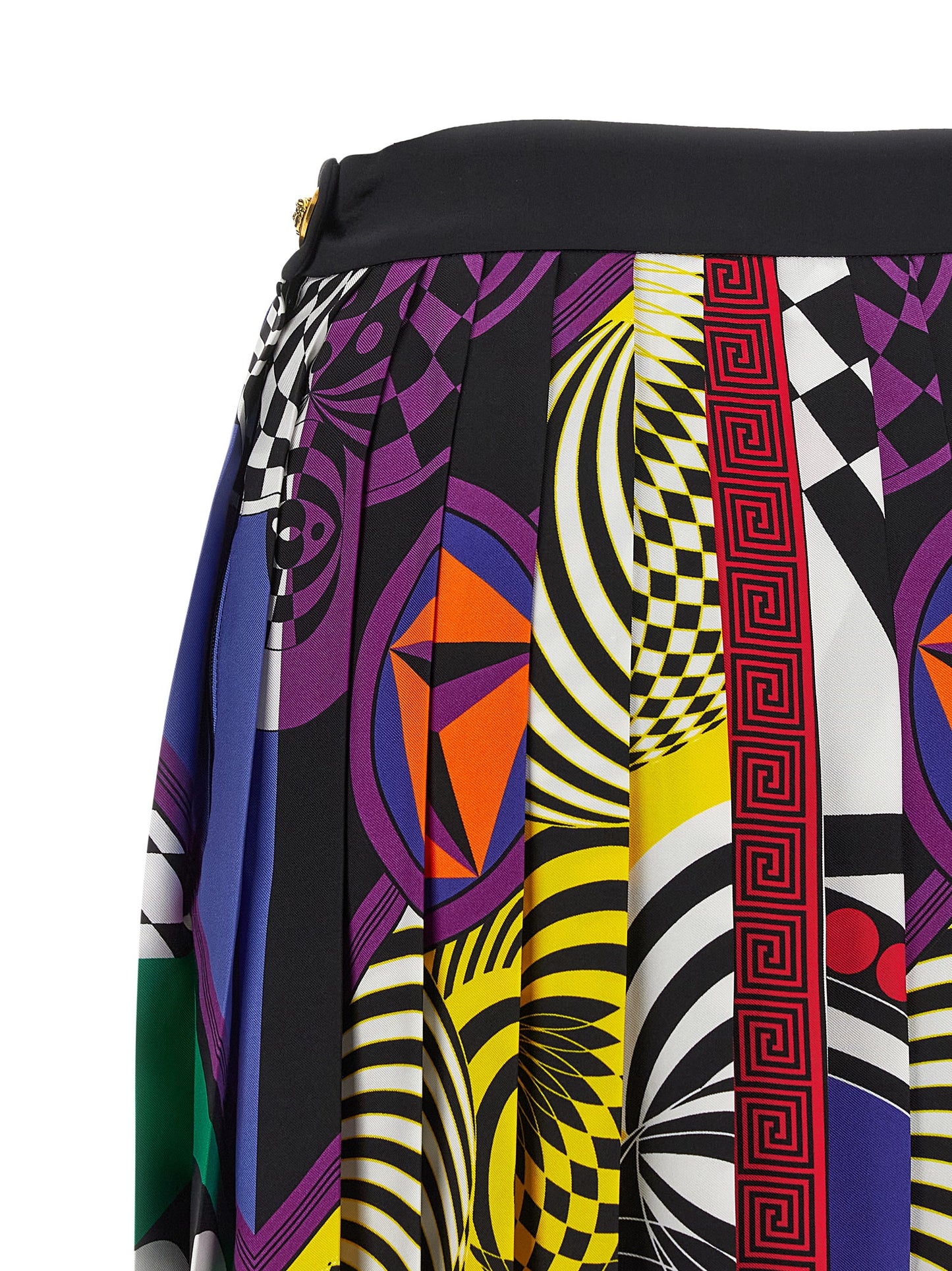 Multicolor Silk Long Skirt