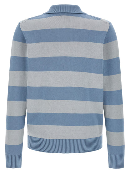 Blue Cotton Polo Shirt