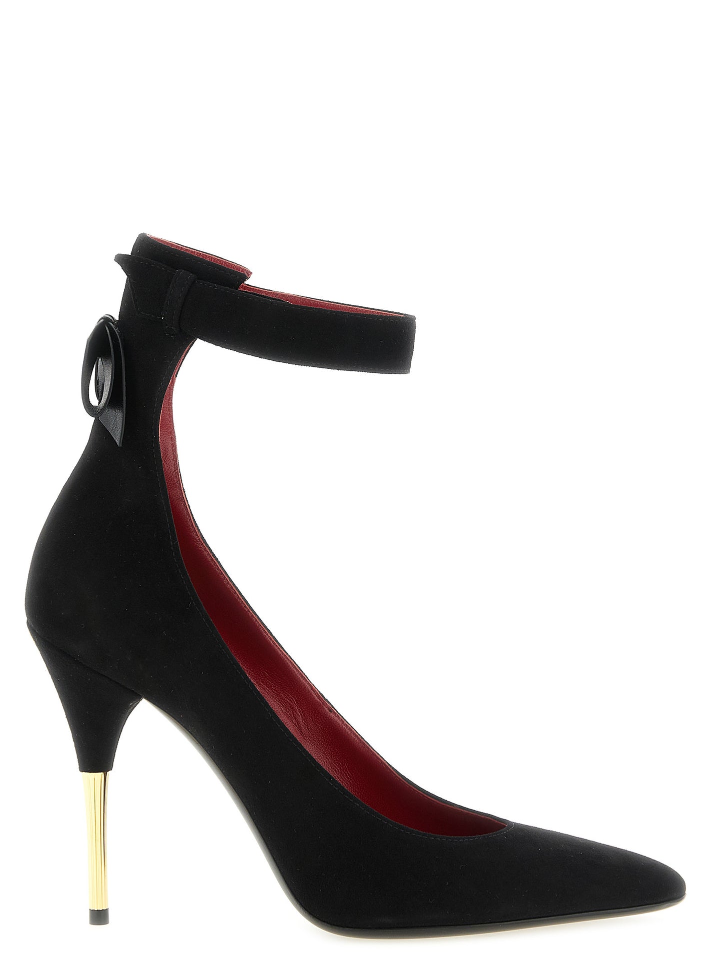 Black Goatskin High Heel Pumps