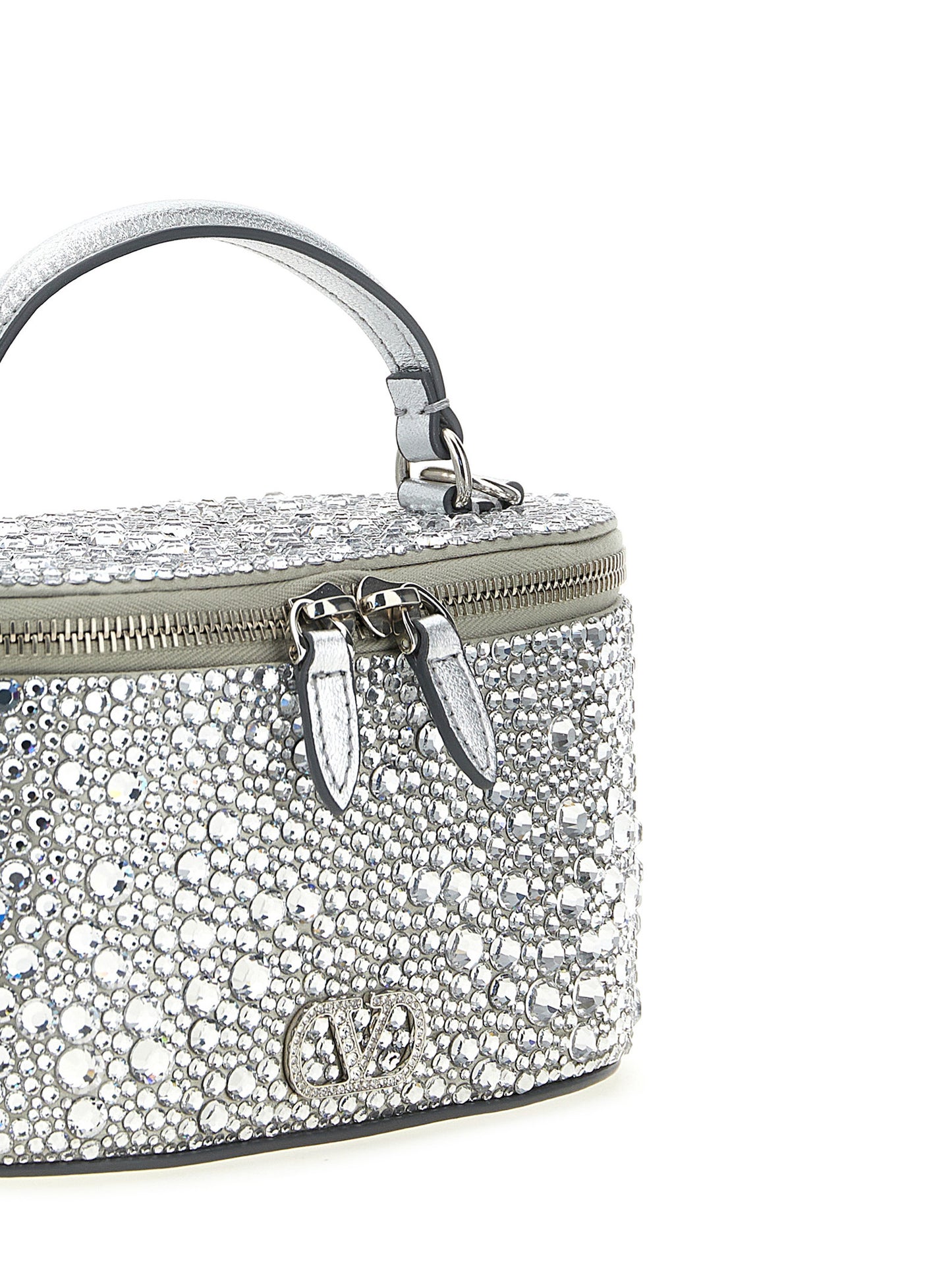 Silver Viscose Handbag