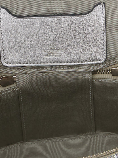 Silver Viscose Handbag