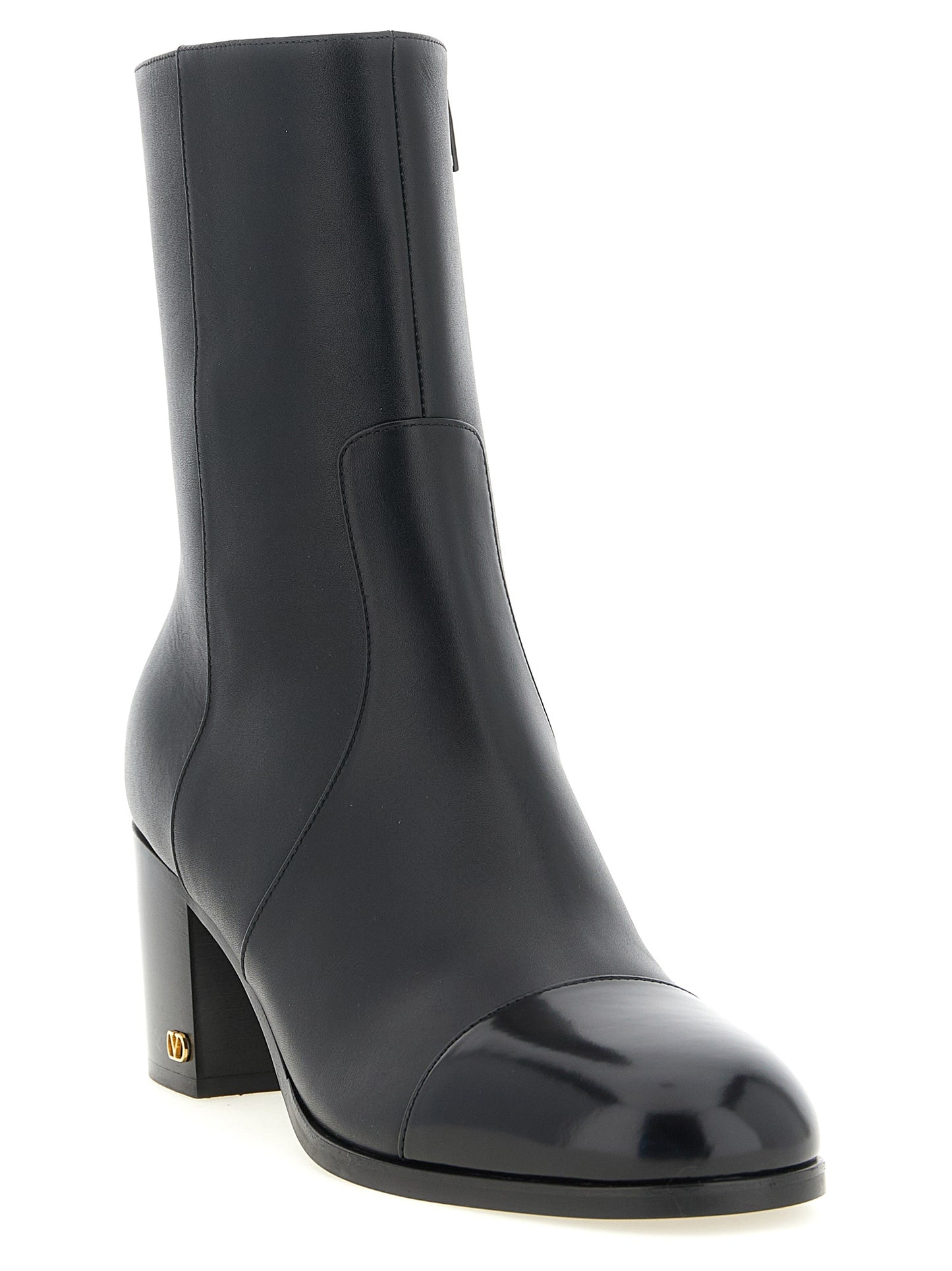 Black Calfskin Ankle Boots