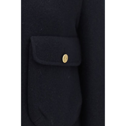 Blue Wool Oves Aries Full-Length Jacket