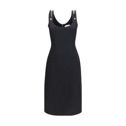 Black Wool Oves Aries Casual Dress