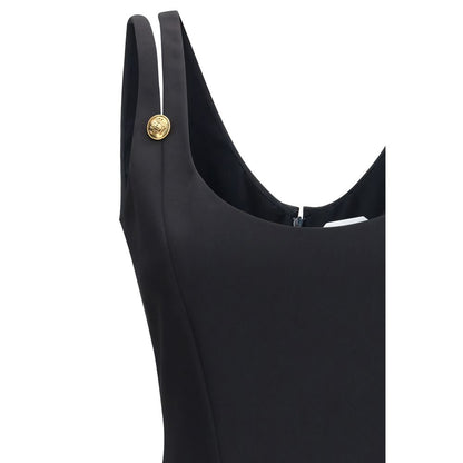 Black Wool Oves Aries Casual Dress