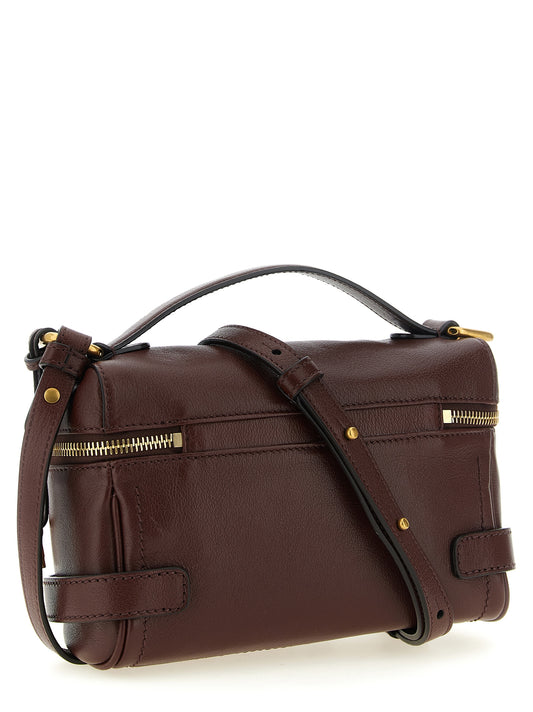 Brown Buffalo Leather Shoulder Bag