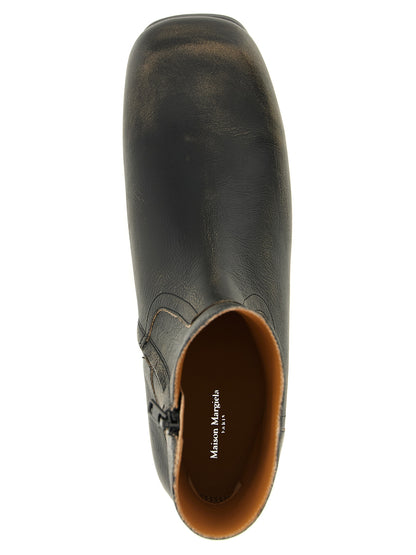 Black Calfskin Ankle Boots