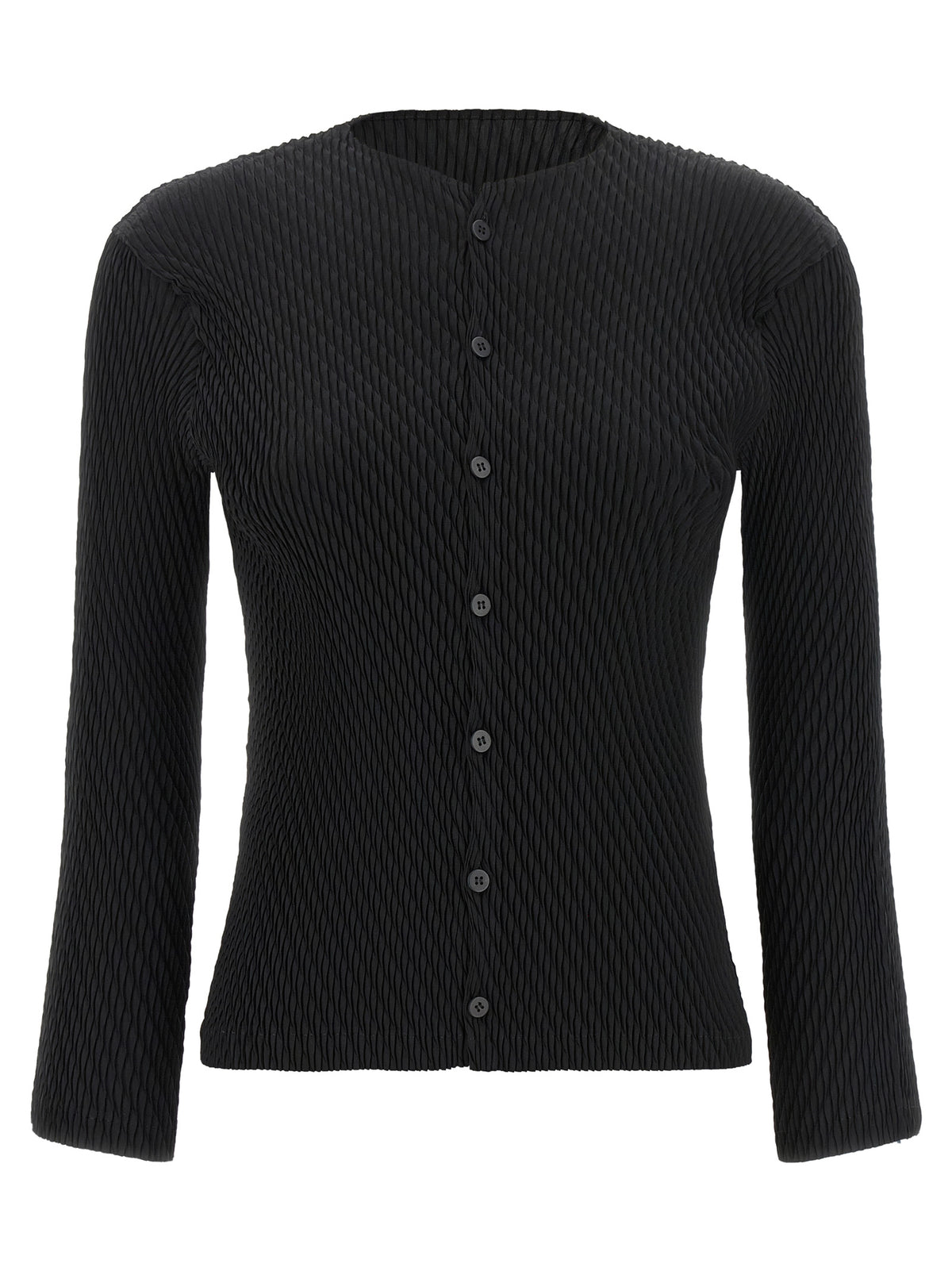 Black Polyester Cardigan