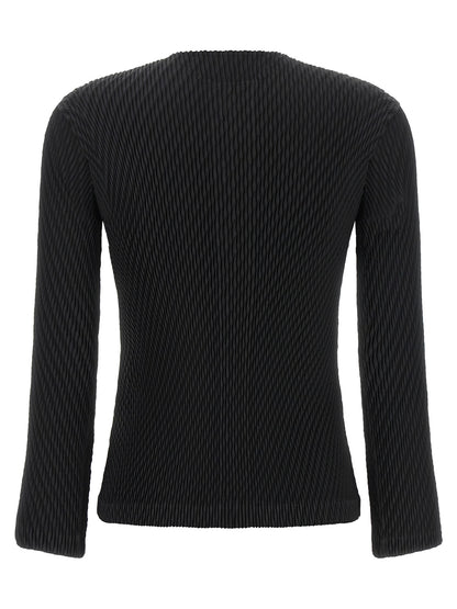 Black Polyester Cardigan