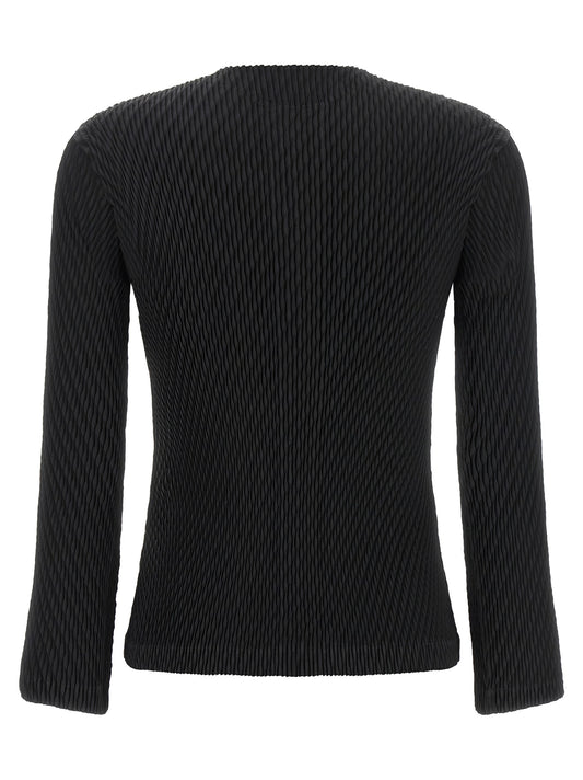 Black Polyester Cardigan