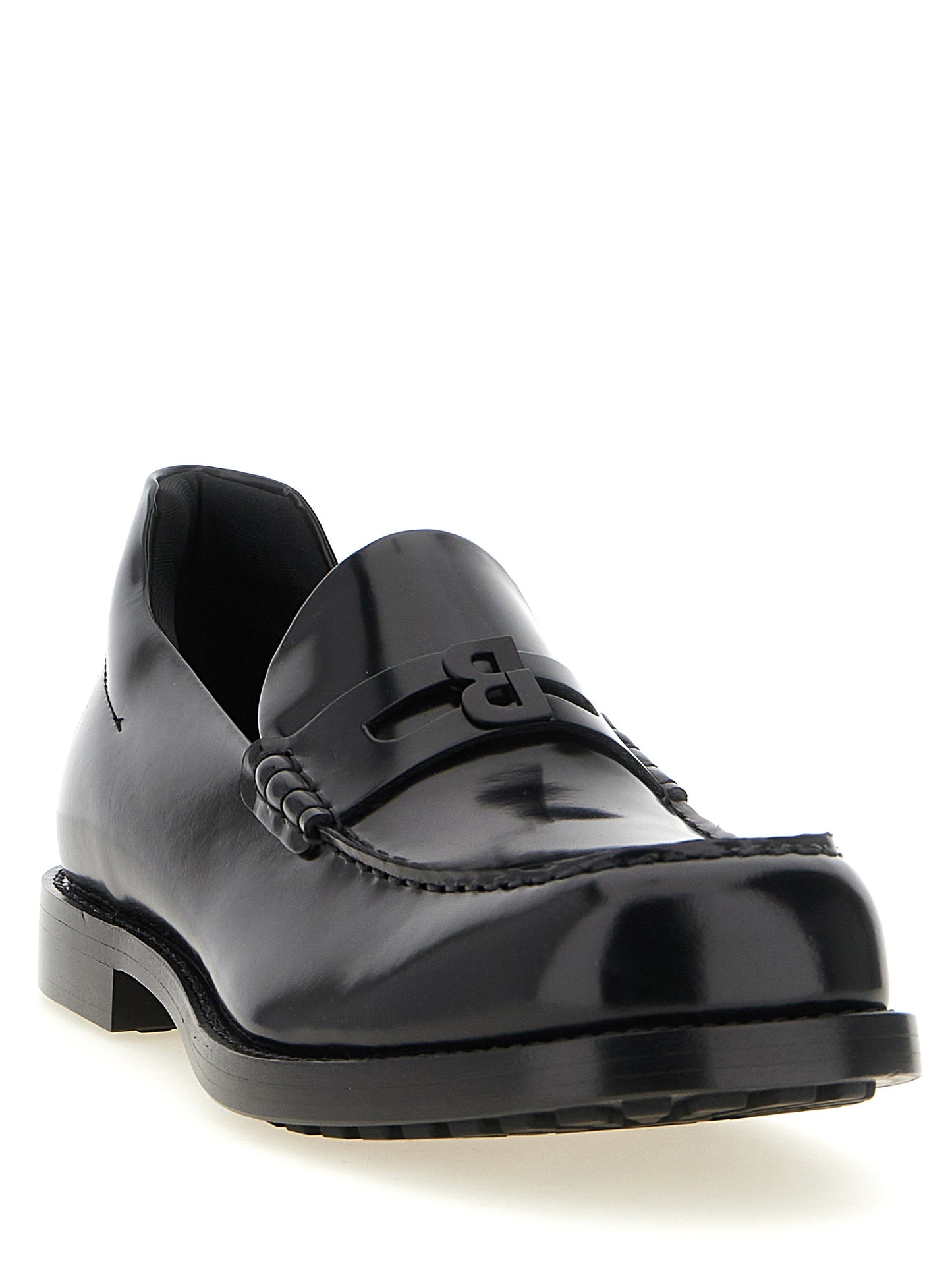 Black Calfskin Slip-On Loafers