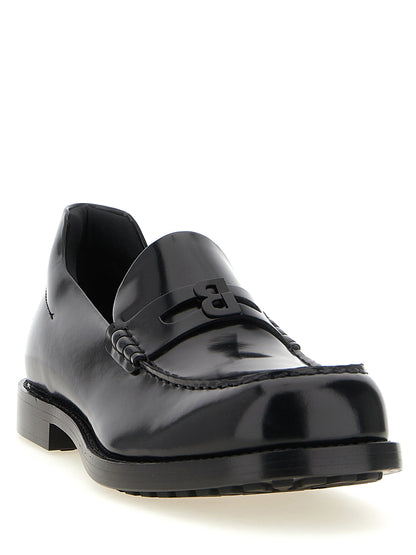 Black Calfskin Slip-On Loafers