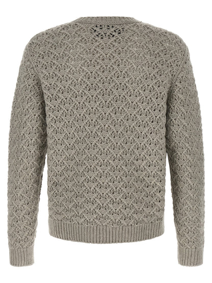 Gray Virgin Wool Cardigan
