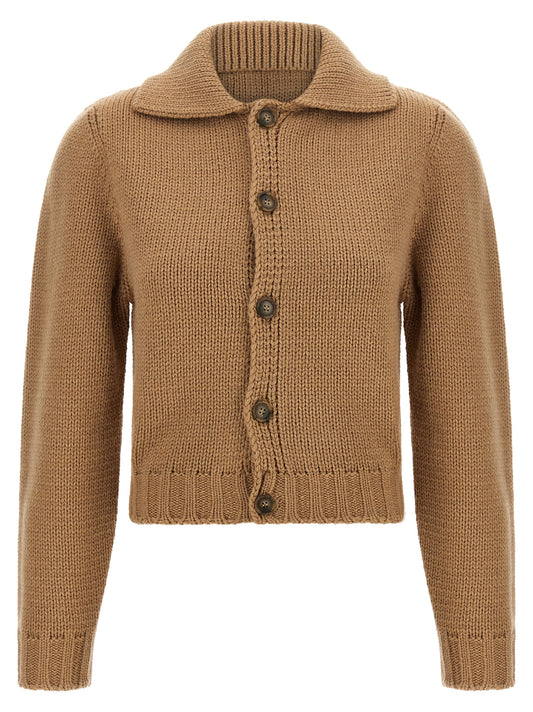 Beige Wool Cardigan
