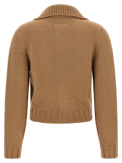 Beige Wool Cardigan