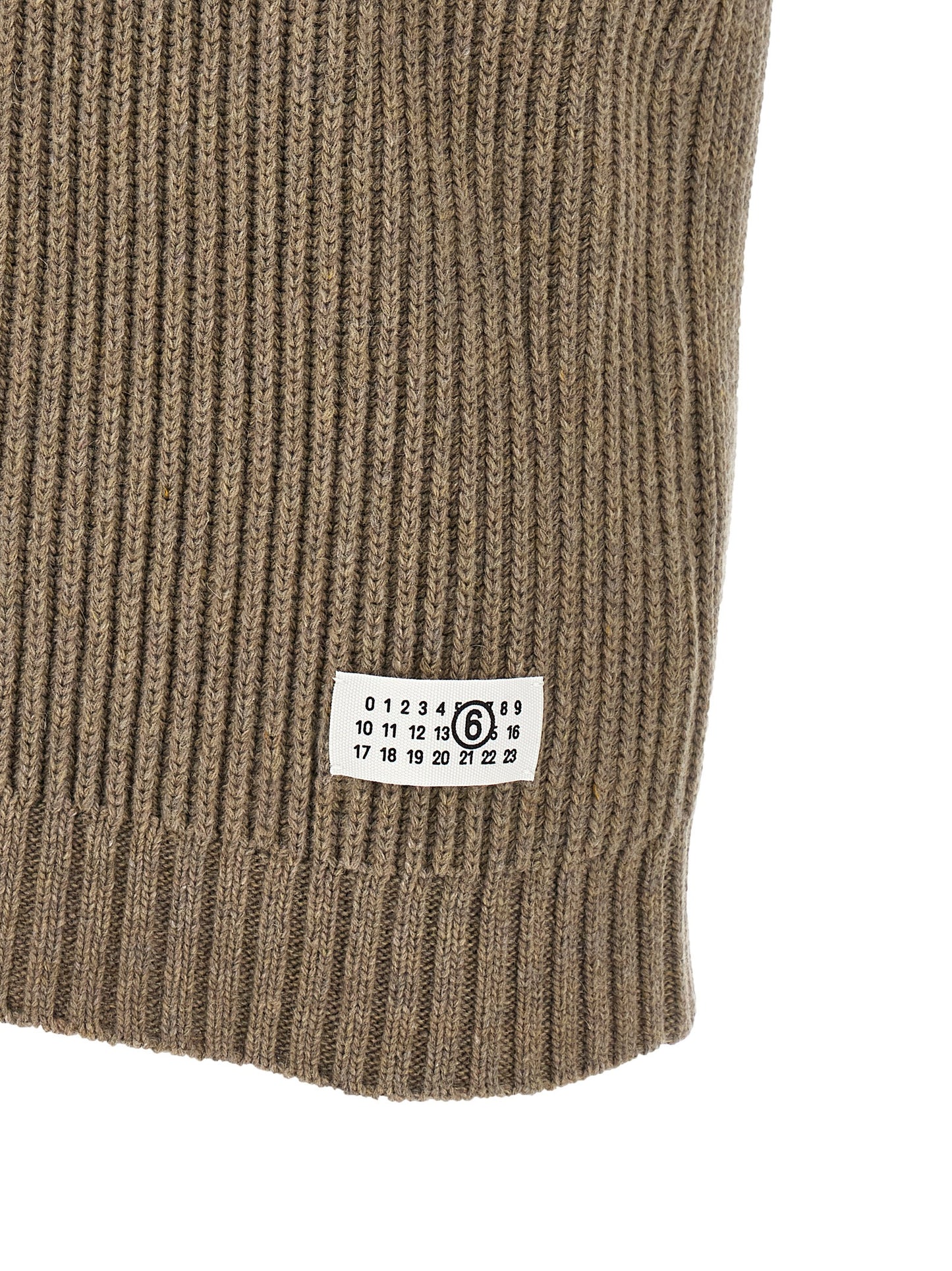 Beige Wool Sleeveles Sweater