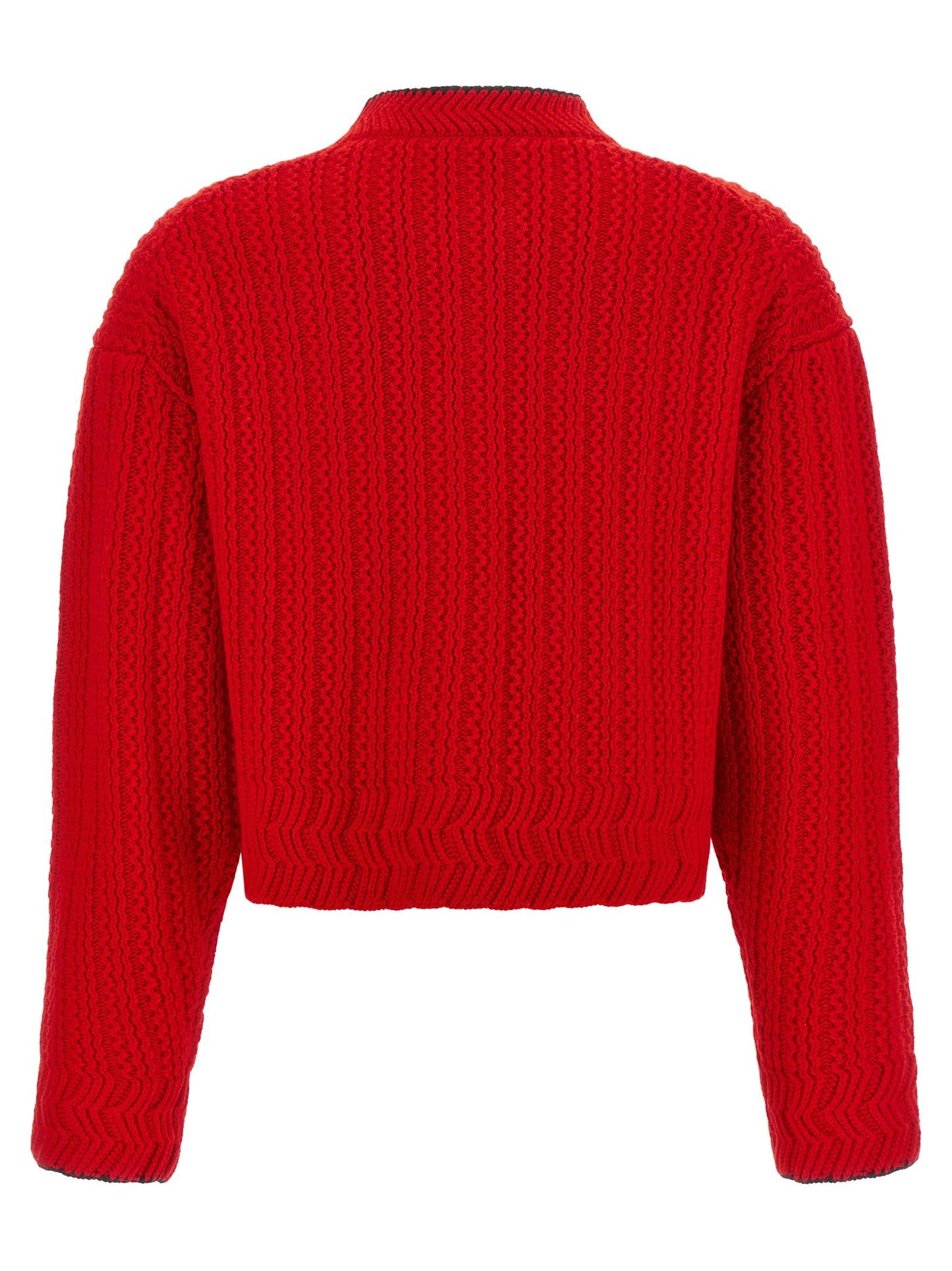 Red Wool Cardigan