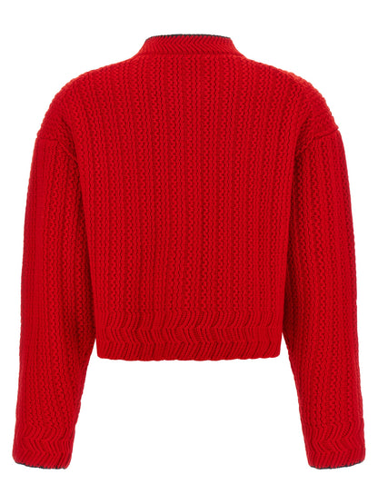 Red Wool Cardigan