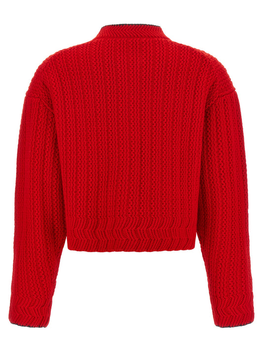 Red Wool Cardigan