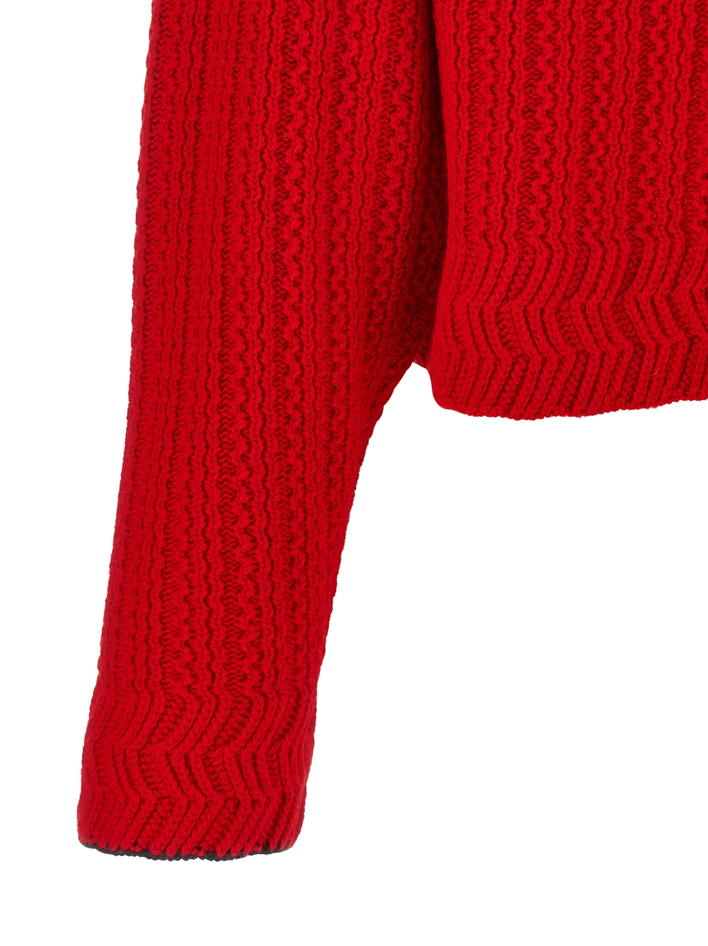 Red Wool Cardigan