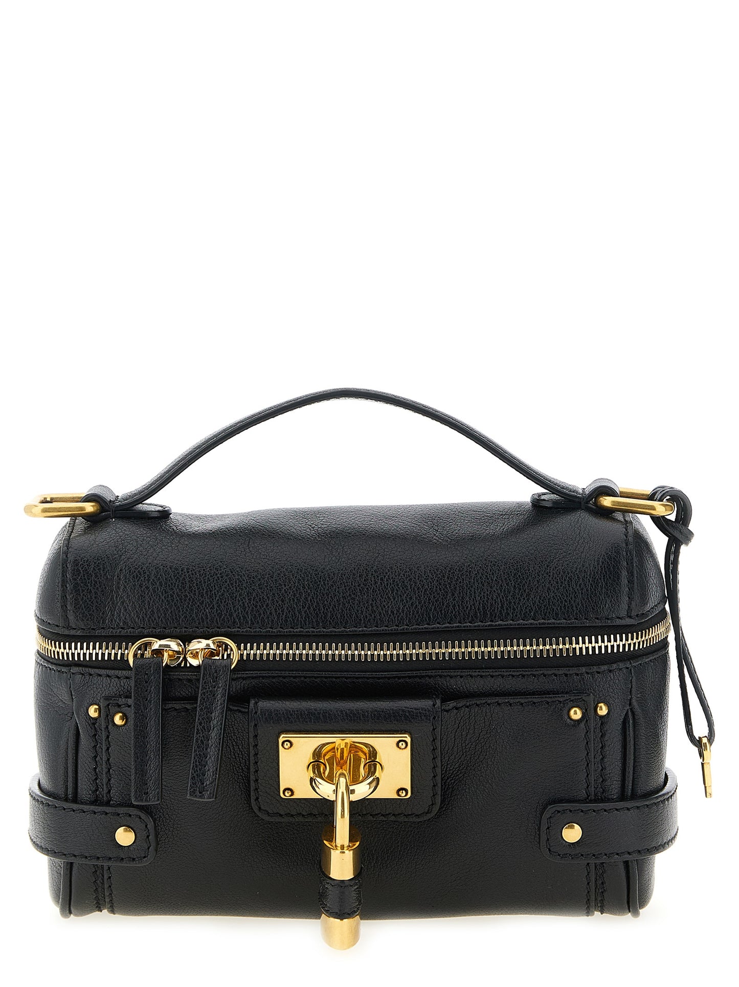 Black Buffalo Leather Shoulder Bag