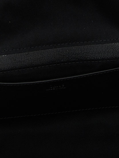 Black Buffalo Leather Shoulder Bag