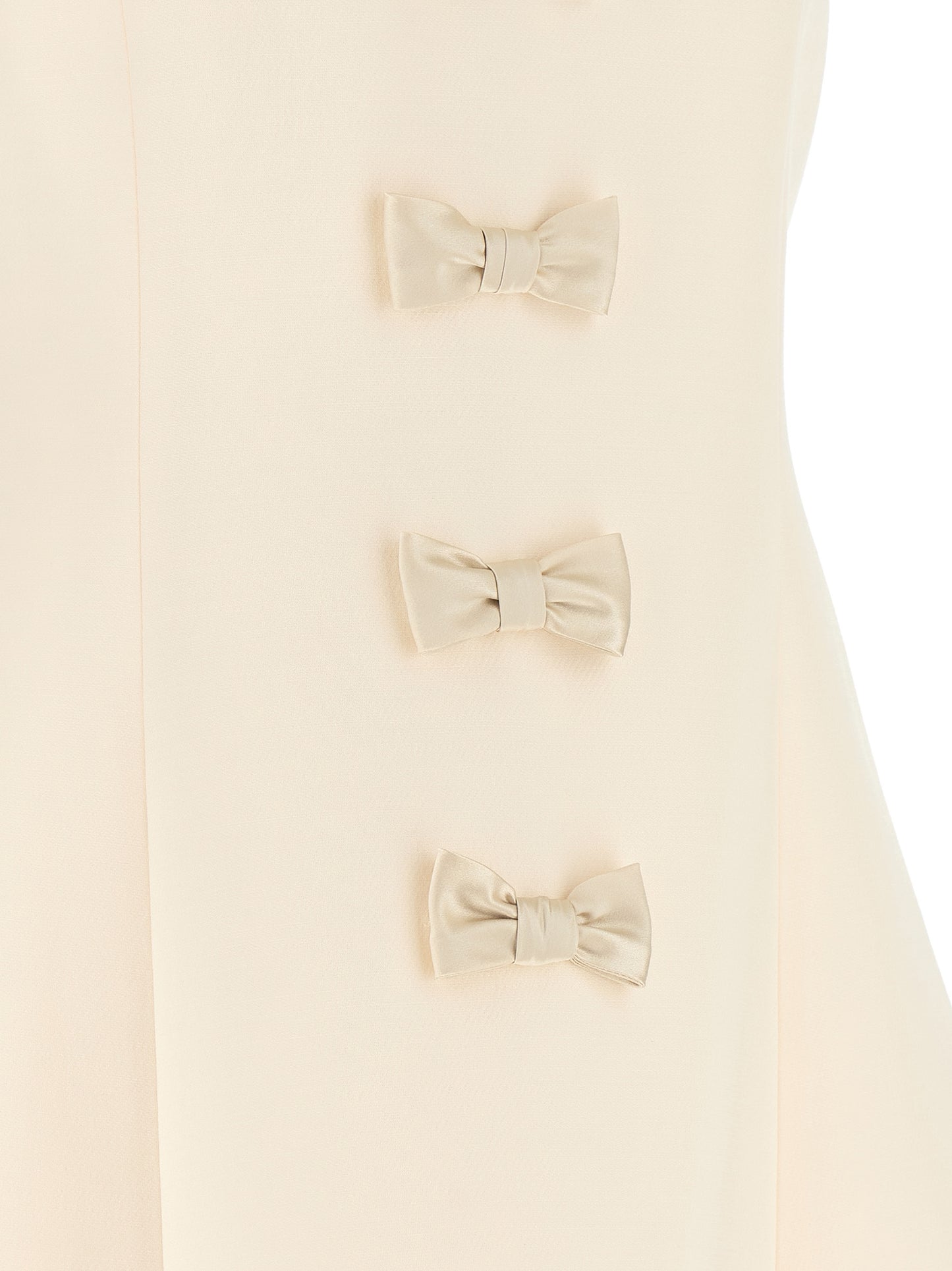 White Virgin Wool Short Dress