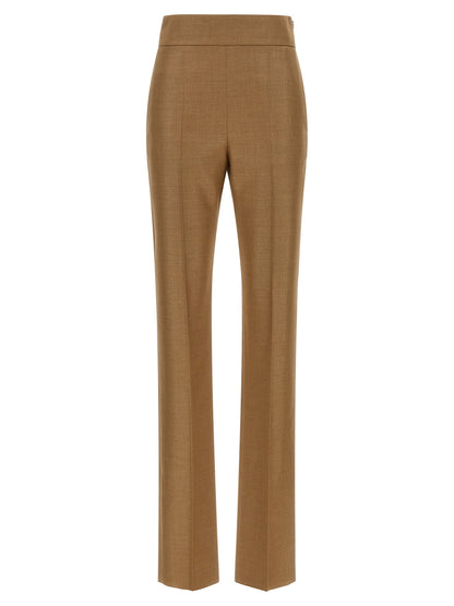Beige Virgin Wool Dress Pants