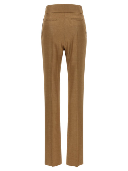 Beige Virgin Wool Dress Pants